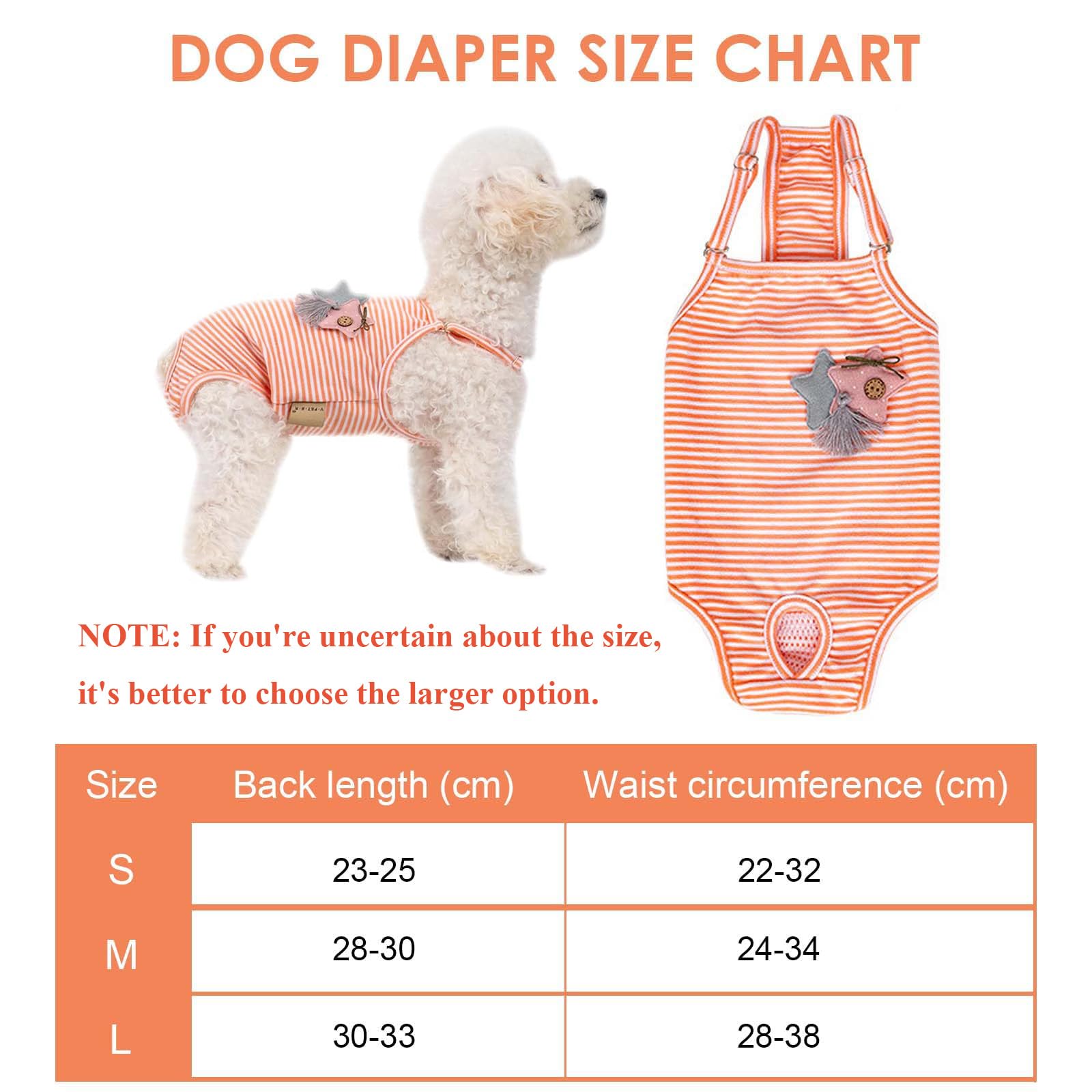 Dog Period Pants Reusable, Washable Sanitary Nappies for Female Dogs with Adjustable Suspender, Anti-Mating Safety Shorts - Image 2