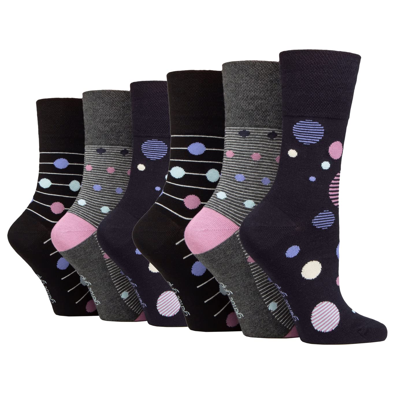 SOCK SHOP GENTLE GRIP 6 Pairs Gentle Grip Bamboo socks (RM38), 4-8
