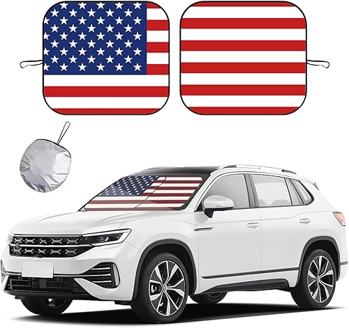 2 parasoles para parabrisas de automóvil, bloqueador de calor solar y rayos UV, protector plegable de 31.1 x 27.9 pulgadas, accesorios universales
