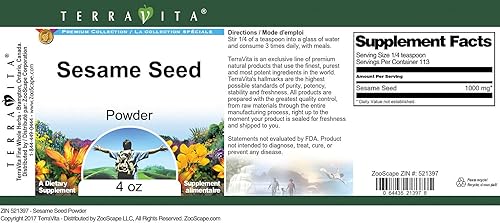 Miniatura 4 de Semilla de sésamo en polvo (4 oz, ZIN 521397) - Paquete de 2
