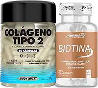 Kit Colageno Tipo 2 + Vitaminas Joelho E Articulação 60 Caps + Biotina Pura 100% Idr