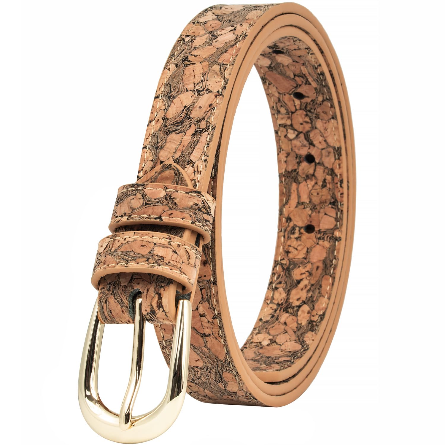 Simaru vegan belt for women made of Elegant cork, adjustable women's belt in multiple colors and sizes