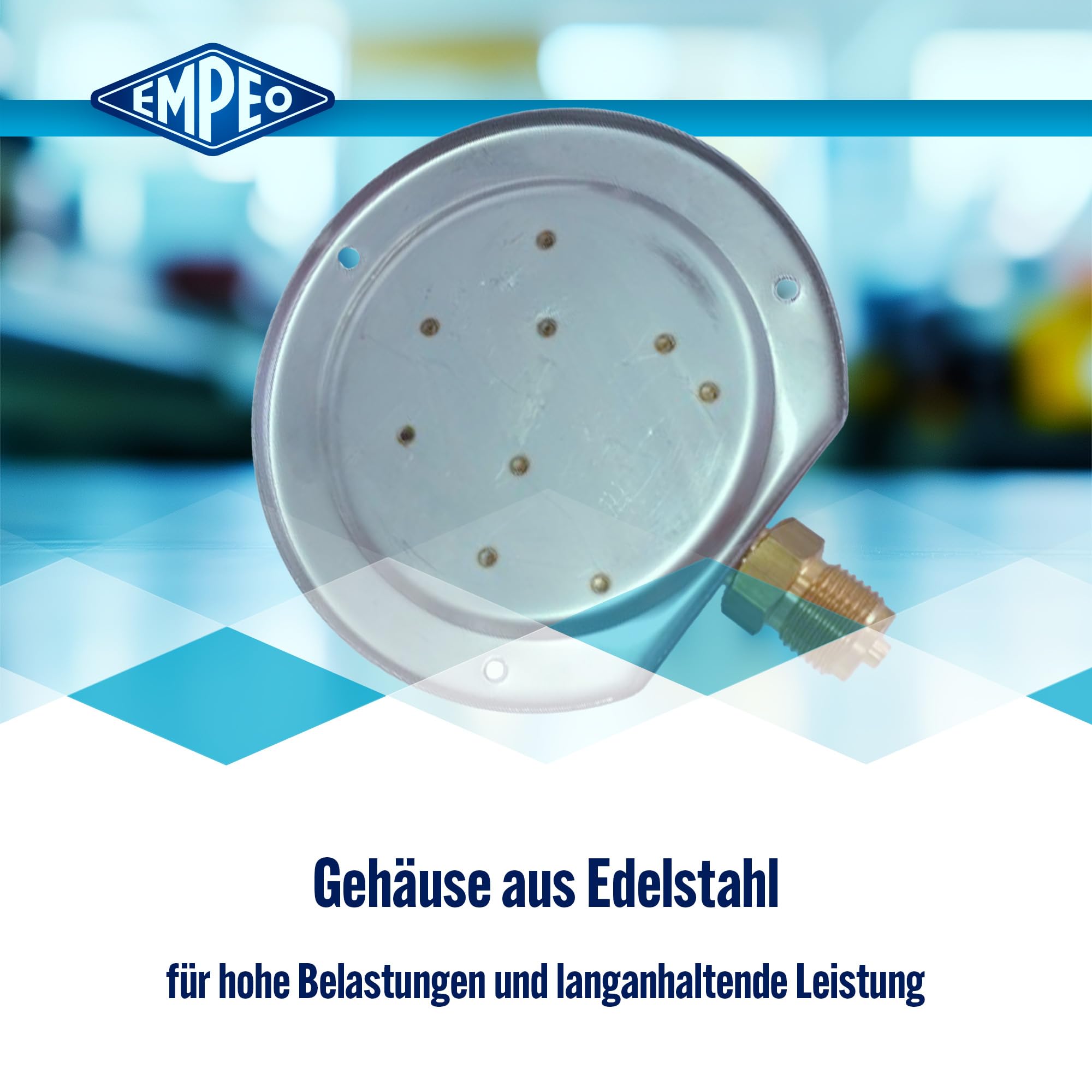 Glycerin Manometer 60 bar in 1/2 Zoll aus Edelstahl Glycerin Manometer 60 bar in 1/2 Zoll aus Edelstahl