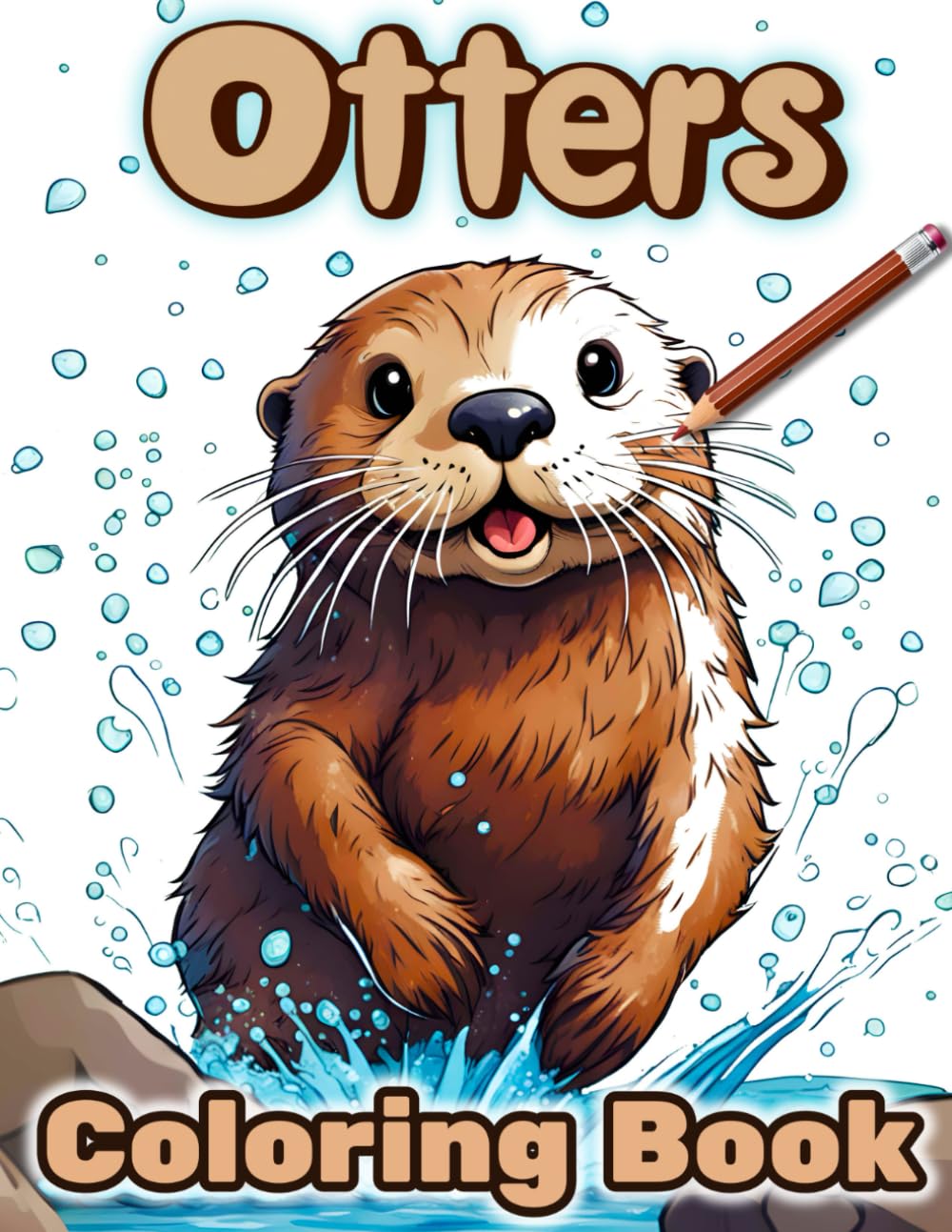 Otters Coloring Book: 35 Cute Otter Coloring Pages for Kids and Adults
