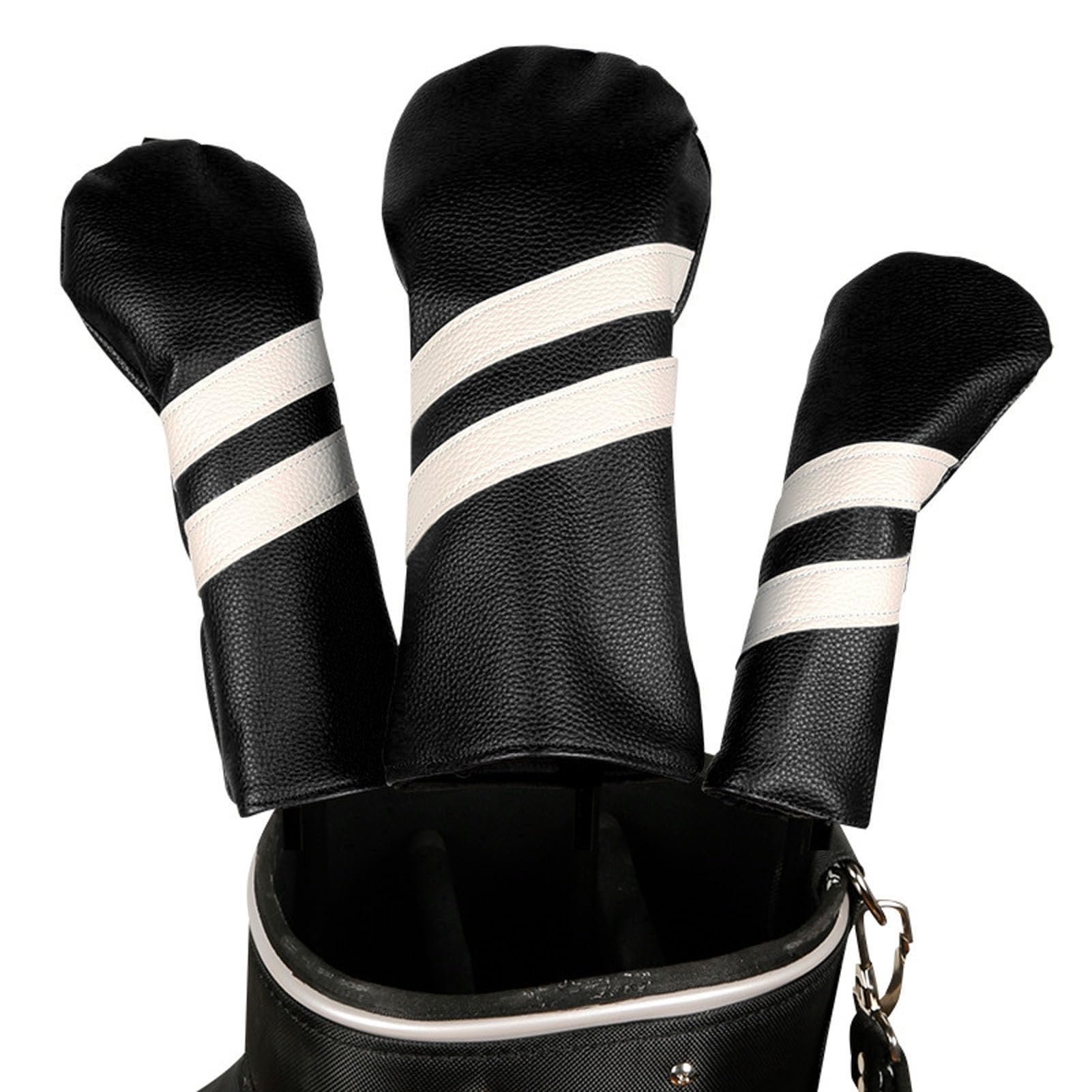 Club Headcover PU Club umfasst Wood Fairway Hybrid Rotatable Label 3 Size Club Protector für Sport im Freien