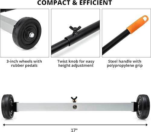 Vista 44 de Neiko - herramienta barredora de metales magnética de alto rendimiento de 24 pulgadas con altura ajustable de liberación rápida.