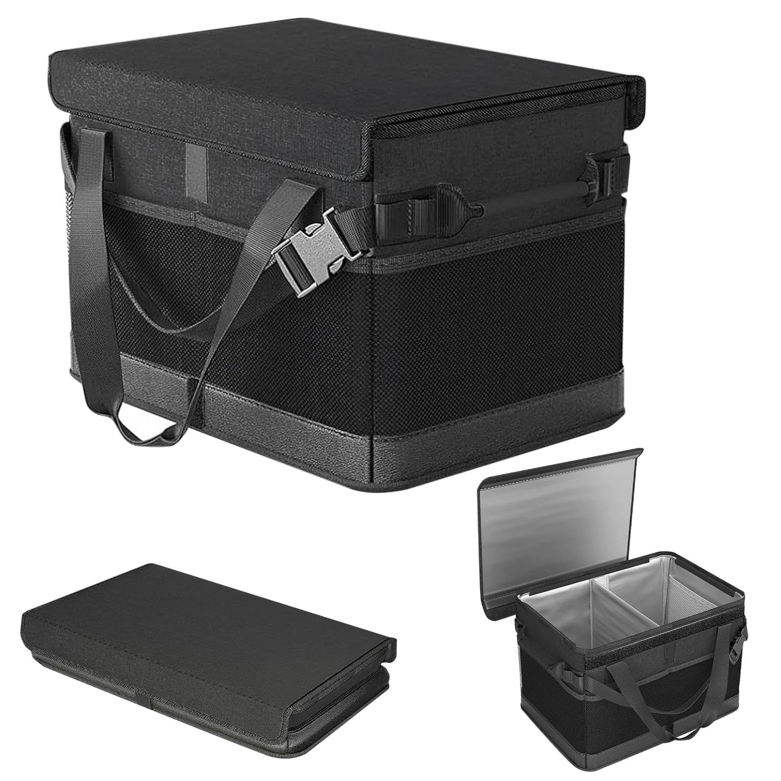 Outdoor Picnic Storage Bag, sk?adana wodoodporna torba piknikowa, o du?ej pojemno?ci, przeno? torba do przechowywania przestrzeni, du?a pojemno?? i pude?ka do przechowywania, przeno? torba do | Izolowana Torba Piknikowa Chłodząca Do Kempingu Rekreacji Gri