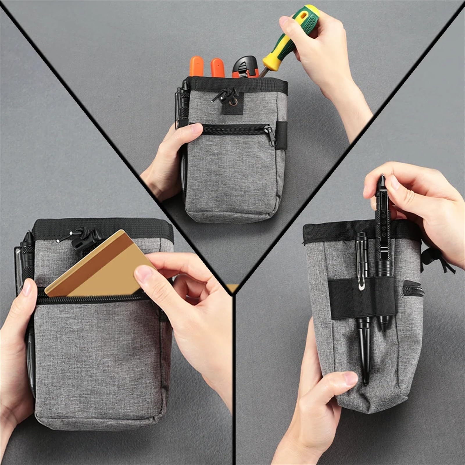 Bolsa for cinturón de herramientas con 8 bolsillos for transportar clavos/tornillos, bolsa for clip for, pequeña for Para Carpintero Constructor