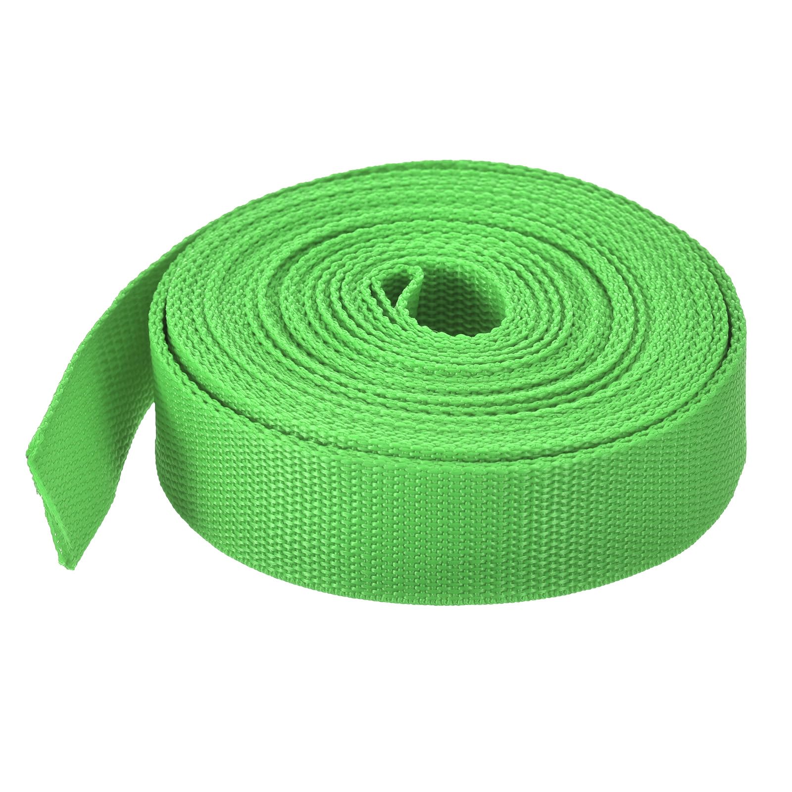MECCANIXITY Lightweight Polypropylene Webbing Strap 1 1/4" 10 Yard Backpack Strapping Band Light Green for Outdoor Luggage Cargo Straps