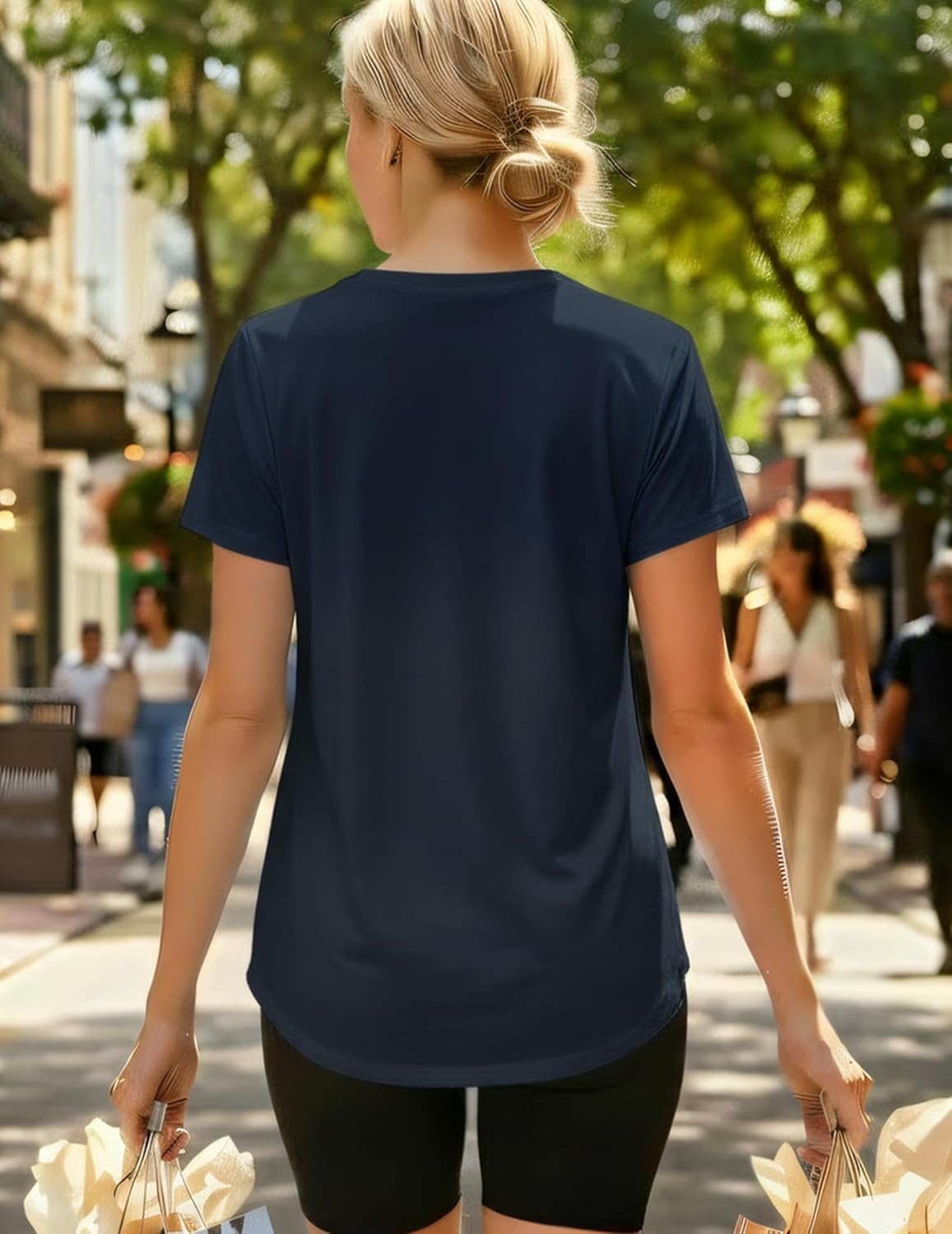 MAPICK Womens Workout Tops Short Sleeve T-Shirt Crew Neck Gym Tee Athletic Yoga Shirt Summer Loose Fit Basic Tee - Image 4