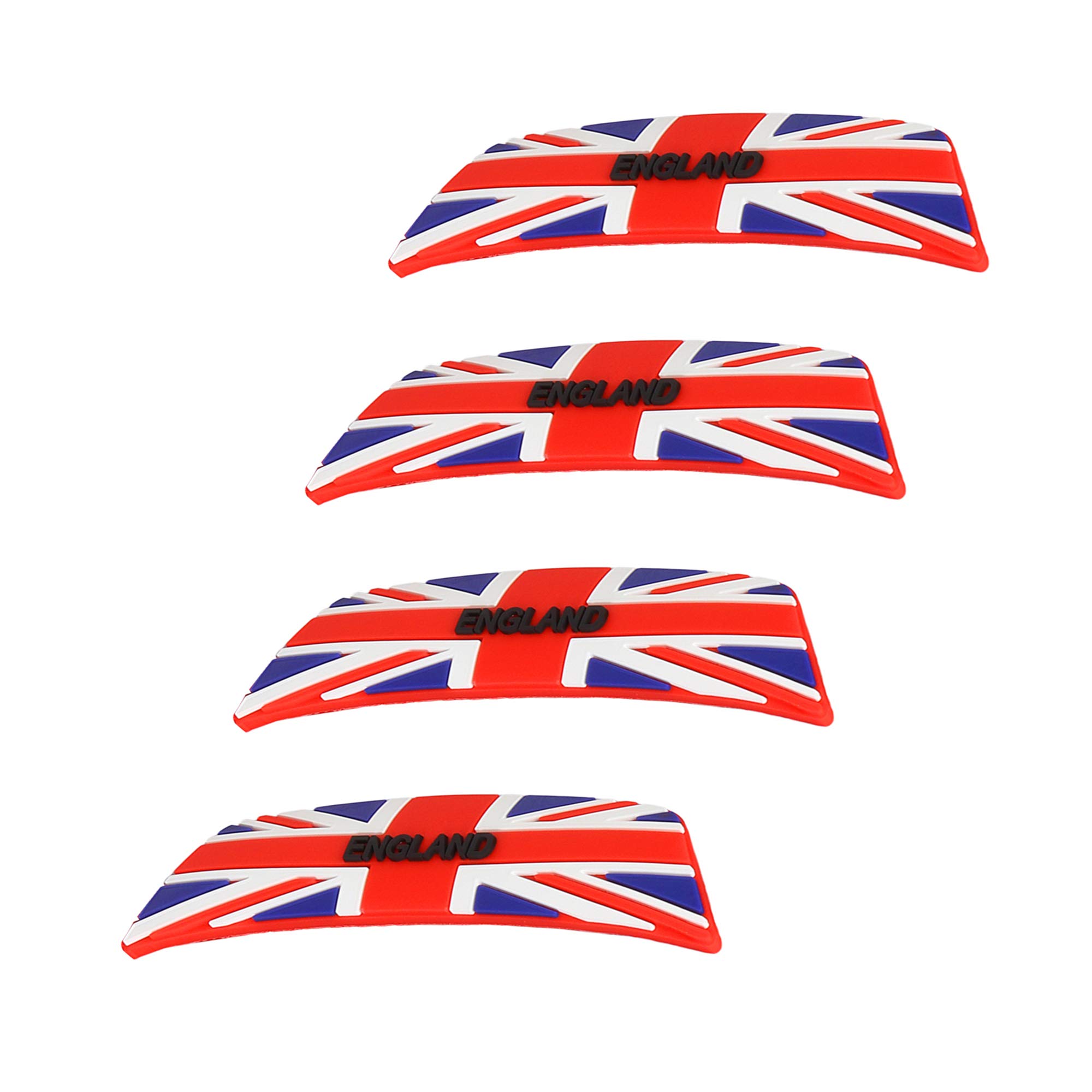 Oshotto Universal England Flag Car Door Guard Scratch Protector (Red) - Set of 4