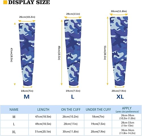 Vista 48 de CLOHOMIN Mangas para brazos, protección solar, mangas de compresión, cubierta de tatuaje para mujeres y hombres, manga deportiva atlética refrescante