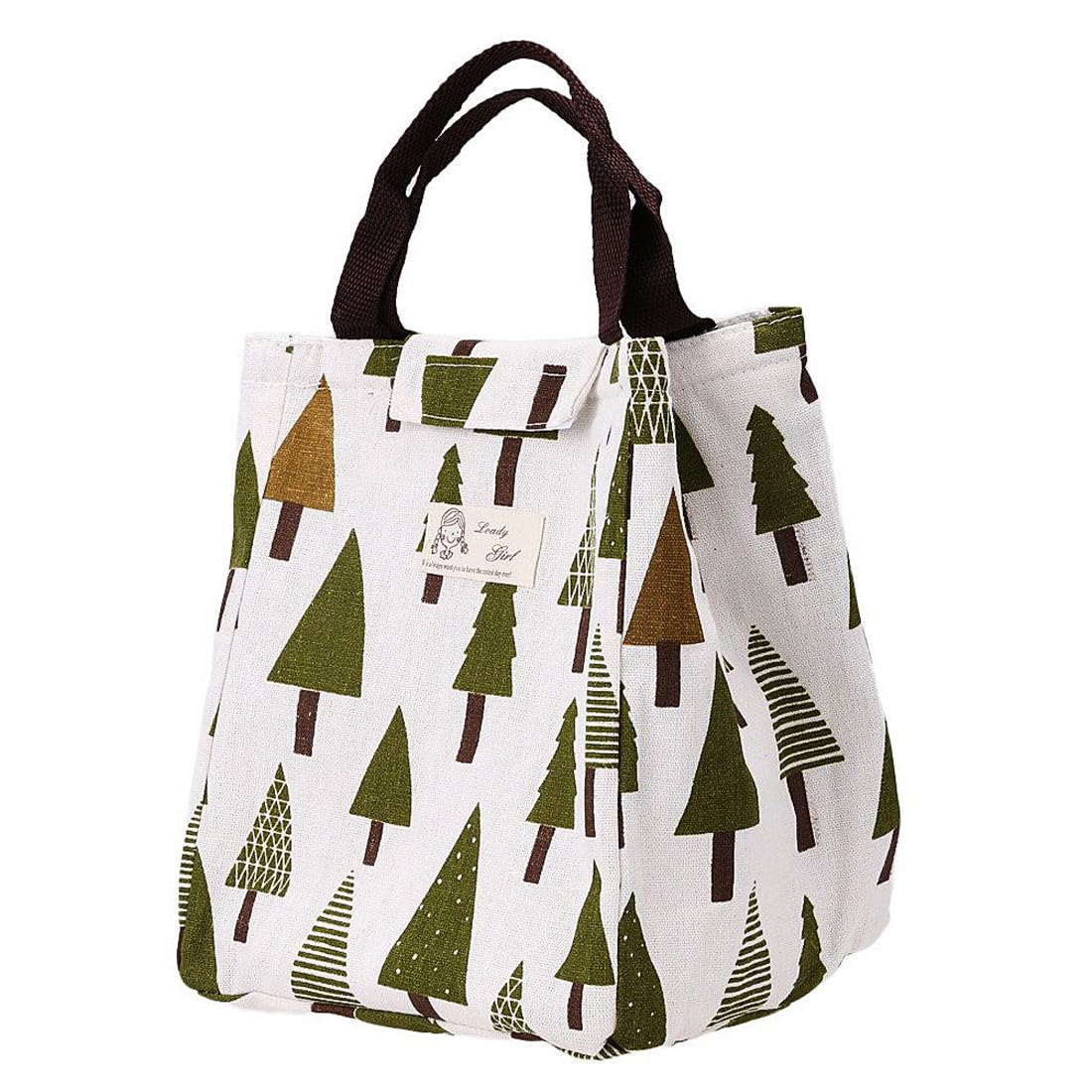 JOCXZI Bolsa termica porta Alimentos,Nevera portatil,Nevera portatil pequeña,La Bolsa de Aislamiento portátil de Lino de algodón es Adecuada para el Trabajo y la Escuela (23 * 20 * 17 CM)