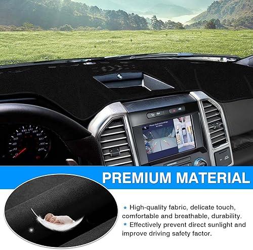 Vista 137 de Autorder Alfombrilla de cubierta de salpicadero para Ford F150 F250 F350 1992-1996 Accesorios Cubierta de tablero de franela para salpicadero