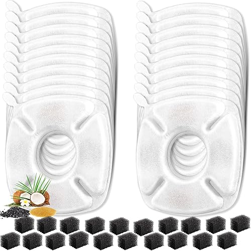 Miniatura 10 de 16 filtros de repuesto para fuente de agua para gatos, paquete de 8 filtros de fuente para mascotas, paquete de 8 esponjas prefabricadas para