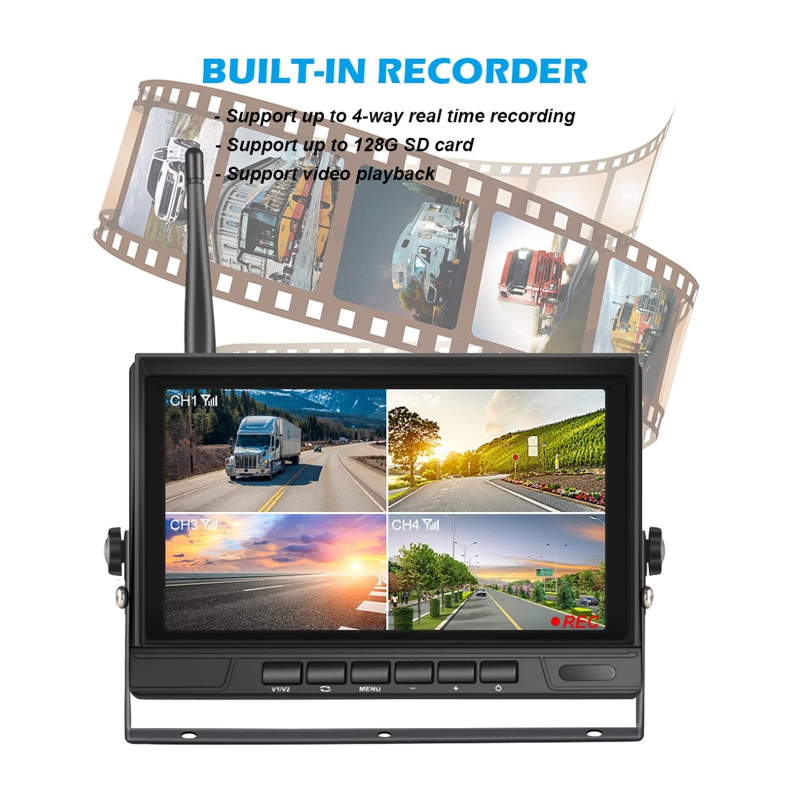 AHD Bezprzewodowy DVR. Car Monitor 7 Inch Display Vehicle Auto Screen Rear View Truck Monitors Reverse Back Up Recorder Wifi Camera, Seria Pro(Only Camera)