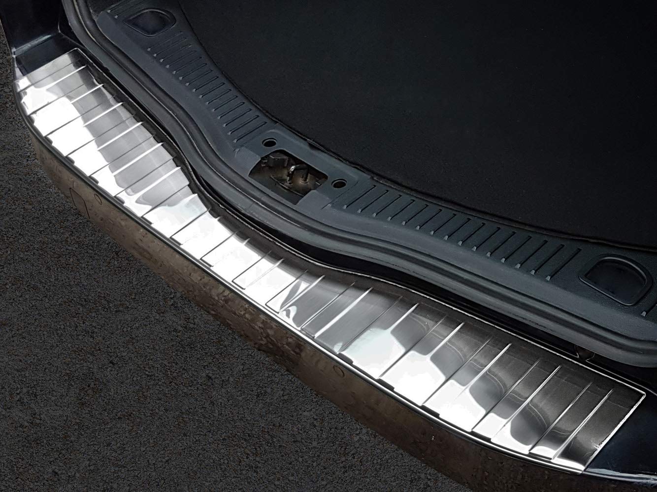 Avisa Silber Edelstahl Heckstoßstangenschutz Kompatibel Mit Ford Mondeo Wagon 2007-2010 'Ribs'