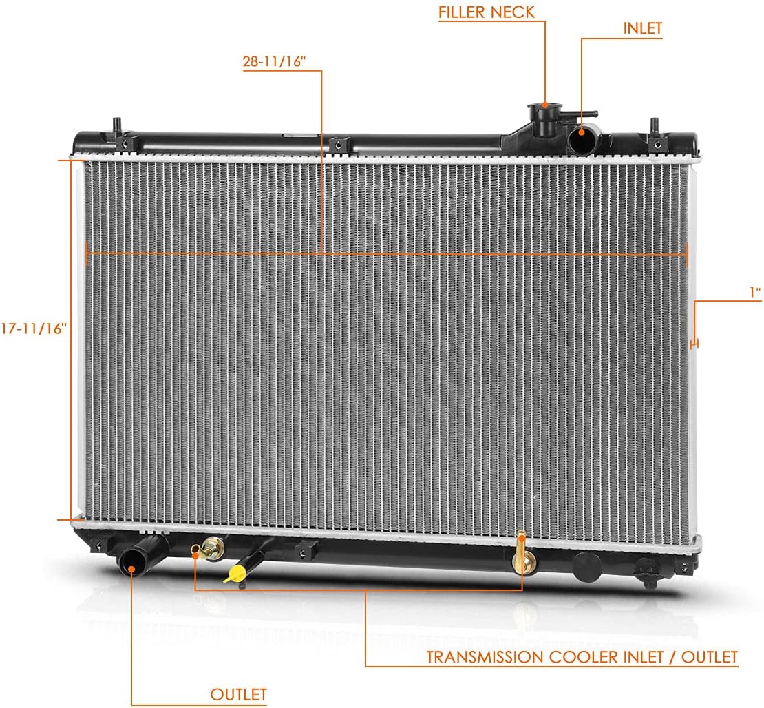 DPI-2271 OE Factory Style Aluminum Core Radiator Compatible with Rx300 3.0L 99-03