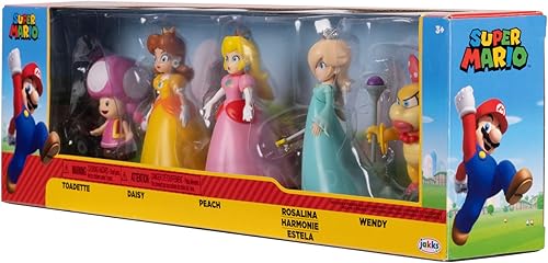 Vista 3 de SUPER MARIO Nintendo 13279 - Juego de 5 figuras Peach & Friends, 2.6 in
