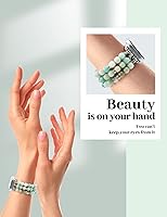 Vista 20 de JR.DM Natural Stone Beaded-Bands Women Compatible with Apple Watch Series 11 10 9 8 7 6 5 4 SE 3 2 1 Fashion Stretch Handmade Bracelet Fancy Boho