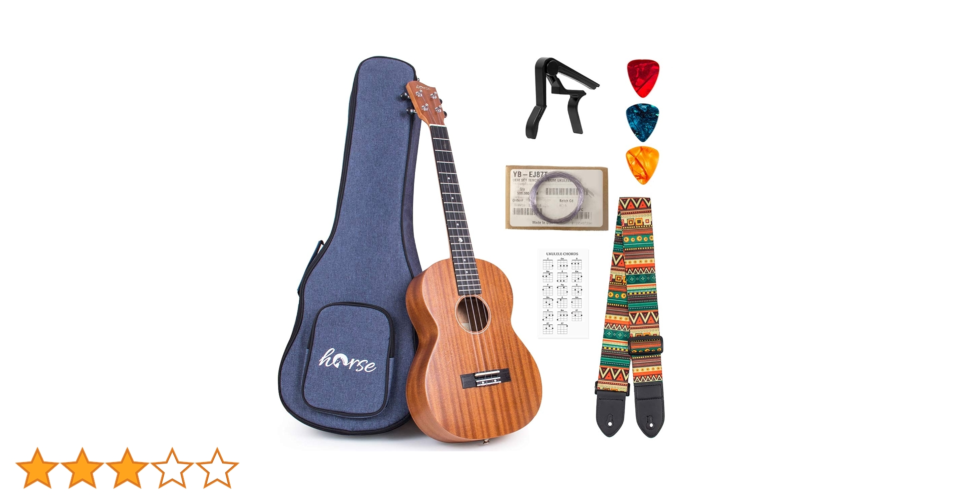 ハイクオリティーukulele☆UK-2500(ケース付き） ハイ