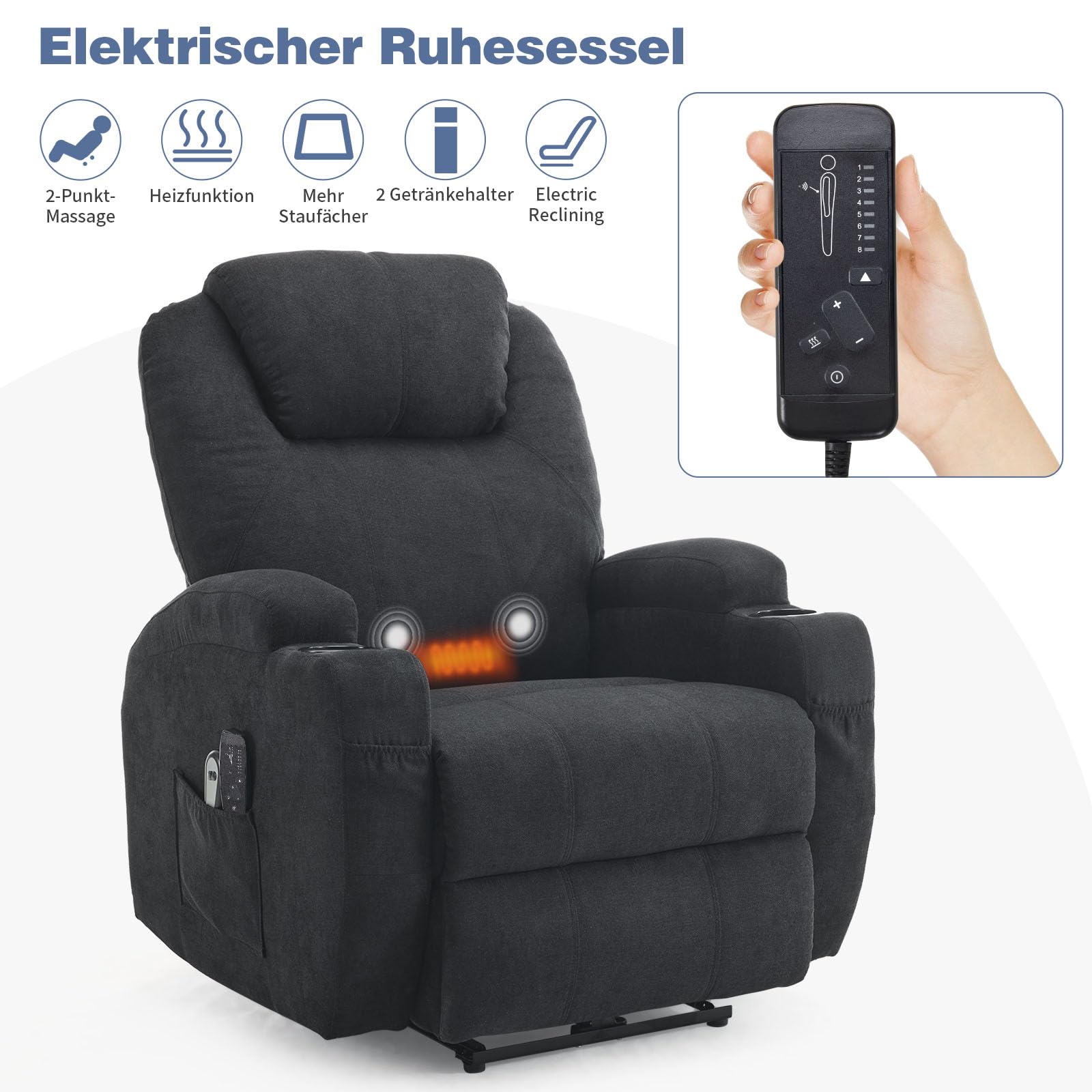 LEADZM Fernsehsessel Relaxsessel Ruhesessel