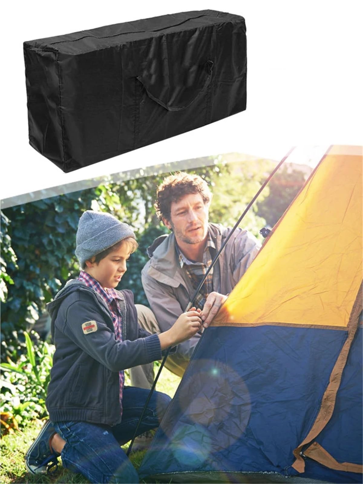 Borsa Portaoggetti For Cuscini Da Esterno For For Mobili Giardino Impermeabile For Di Seduta For Per Cuscini(122 * 39 * 55cm)