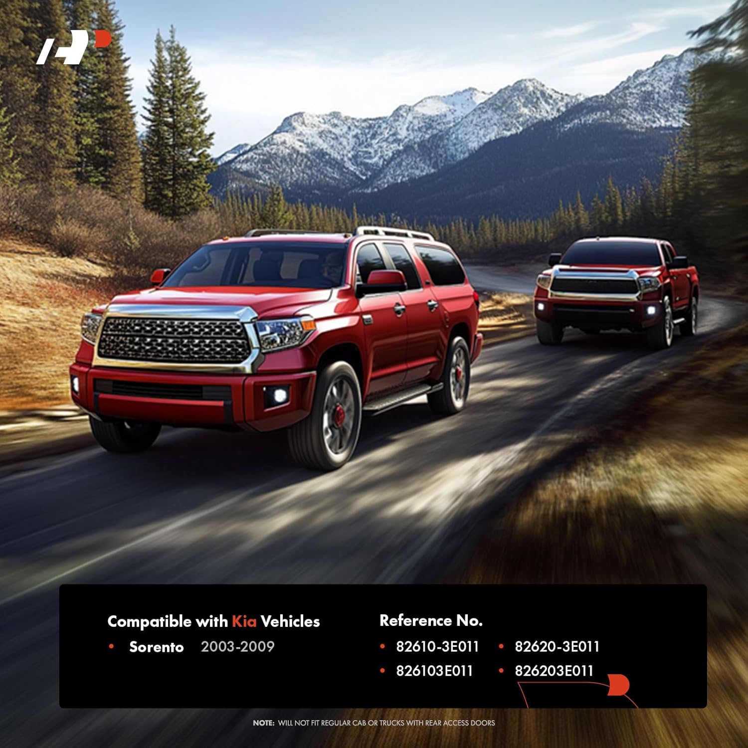 A-Premium Inside Interior Door Handles Compatible with Kia Sorento 2003-2009, Chrome, 2-PC Set, Front Driver and Passenger Side