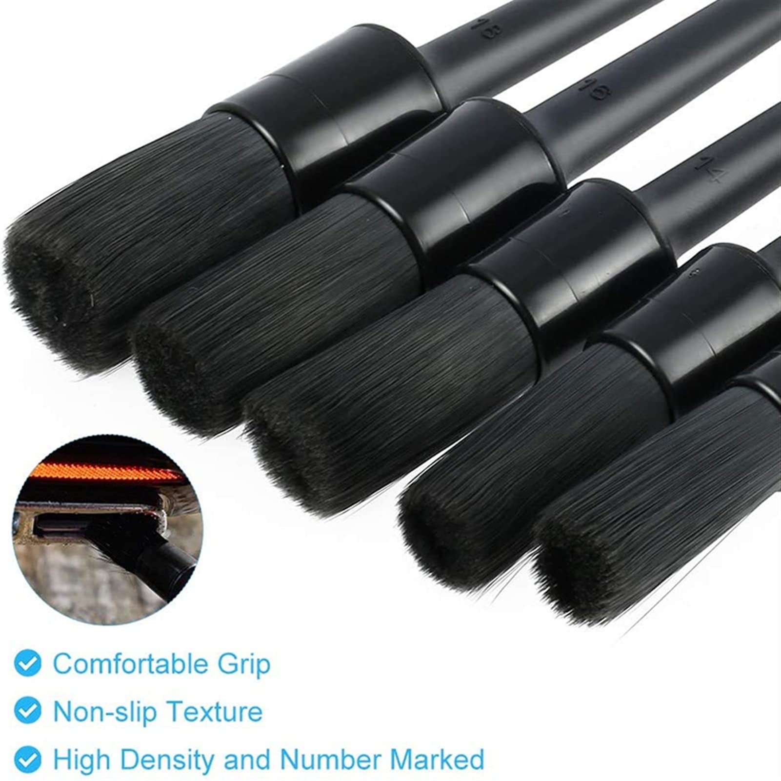 TRUSTTWO 14 stücke Detailing Pinsel Set Auto Reinigungsbürsten Leistungswäsche Bohrer Bohrer Bürste Auto Leder Lüftungsöffnungen Felgenreinigung Schmutz Reinig Werkzeuge The New