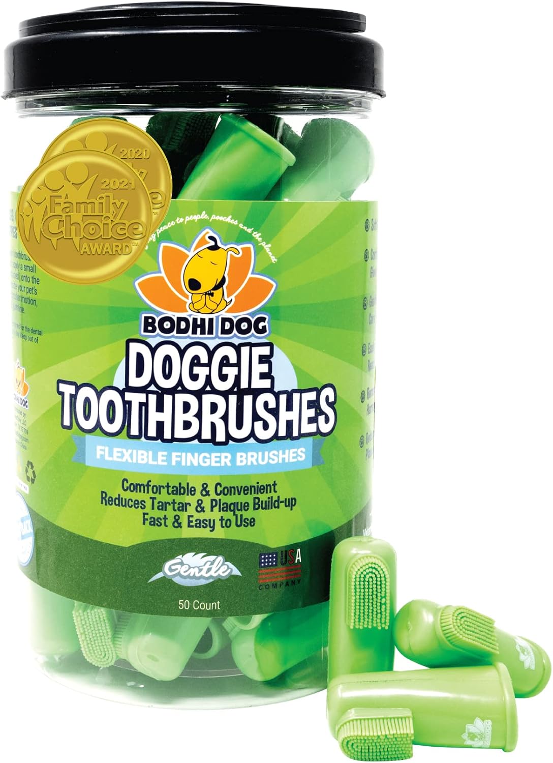 Gentle Disposable Dog Toothbrushes | Soft High Grade Finger Toothbrush with Silicone Bristles for Pet Dental & Oral Care Teeth & Gum : Pet Supplies