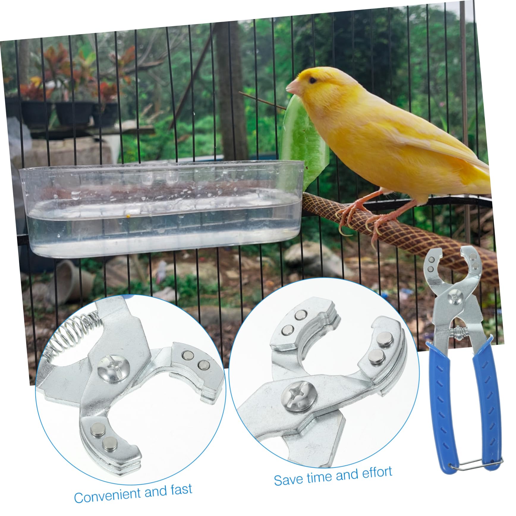 IWOWHERO Cage Clamp Pliers for Chicken Wire Poultry Farming Tool Easy Install Wire Cage Clips