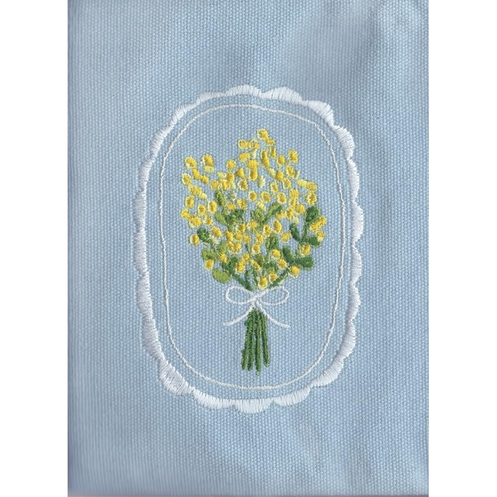 Amazon | 古川紙工 ブックカバー 文庫 刺繍 HONTOWATASHI ミモザ QE73