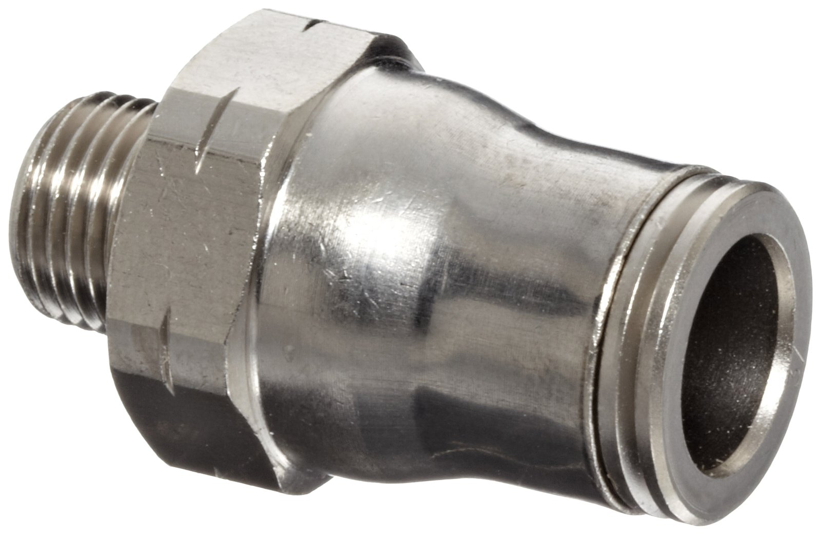 Legris 3675 04 14 Nickel-Plated Brass Push-to-Connect Fitting, Inline Connector, 5/32
