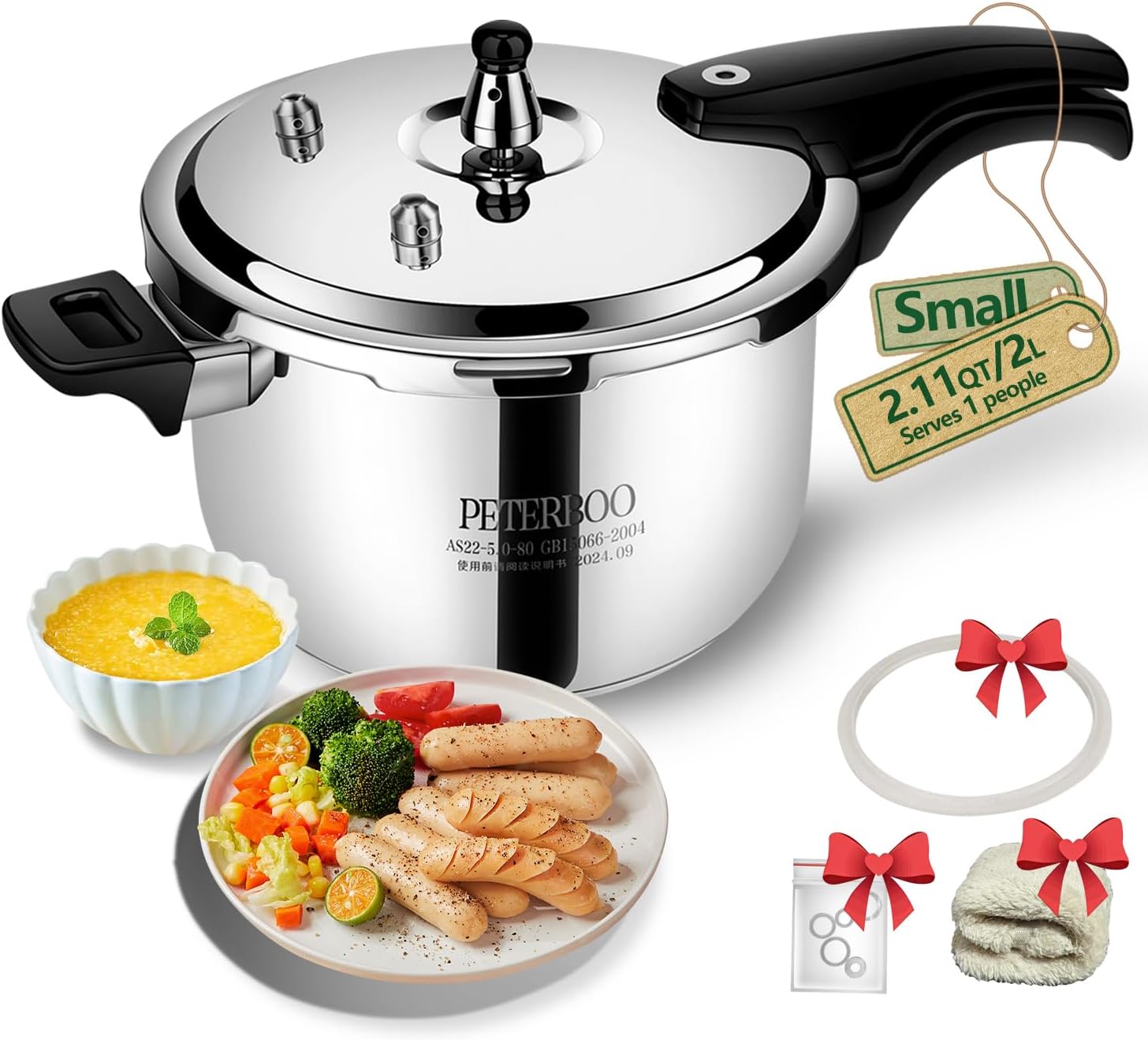 Olla a Presión Acero Inoxidable 2L MENTENSIL