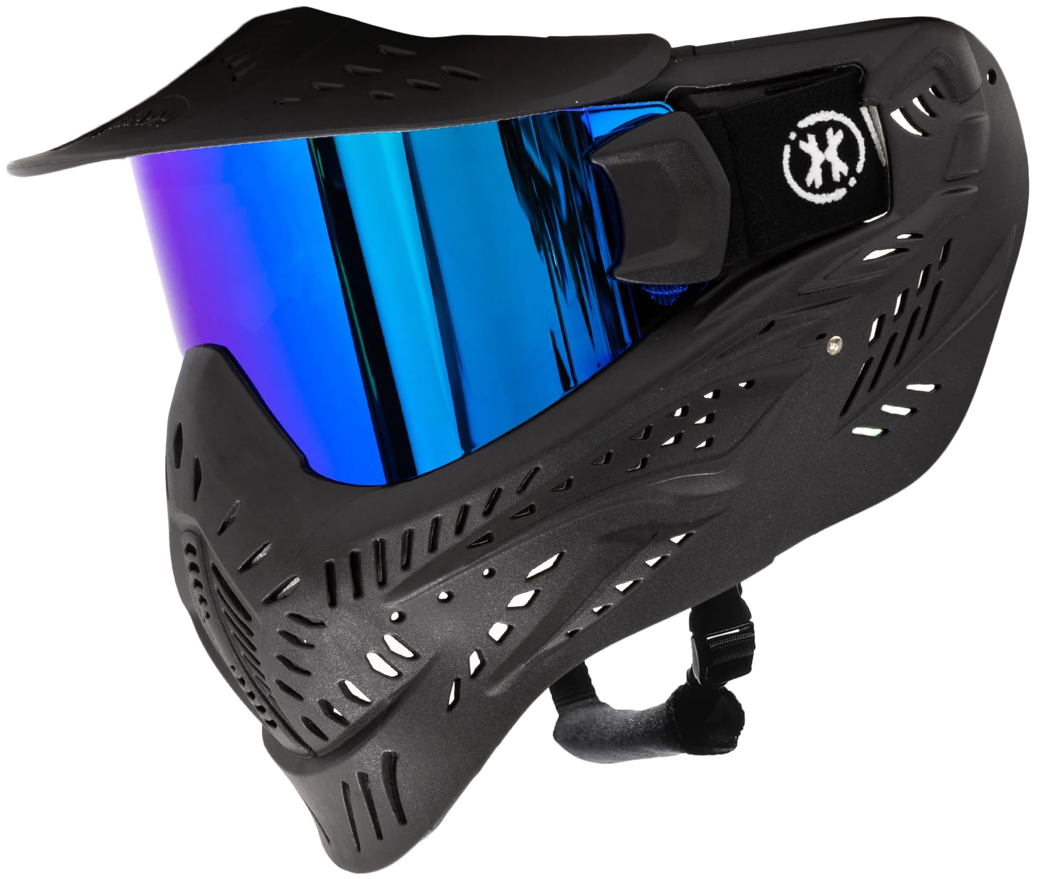 HSTL Goggle Paintball Airsoft Mask with Anti Fog Thermal Lens (Black/Ice Lens)