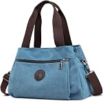 Hobo Handbags Canvas Crossbody Bags for Women, Multi Compartment Tote Purse Medium Satchel | multi compartments