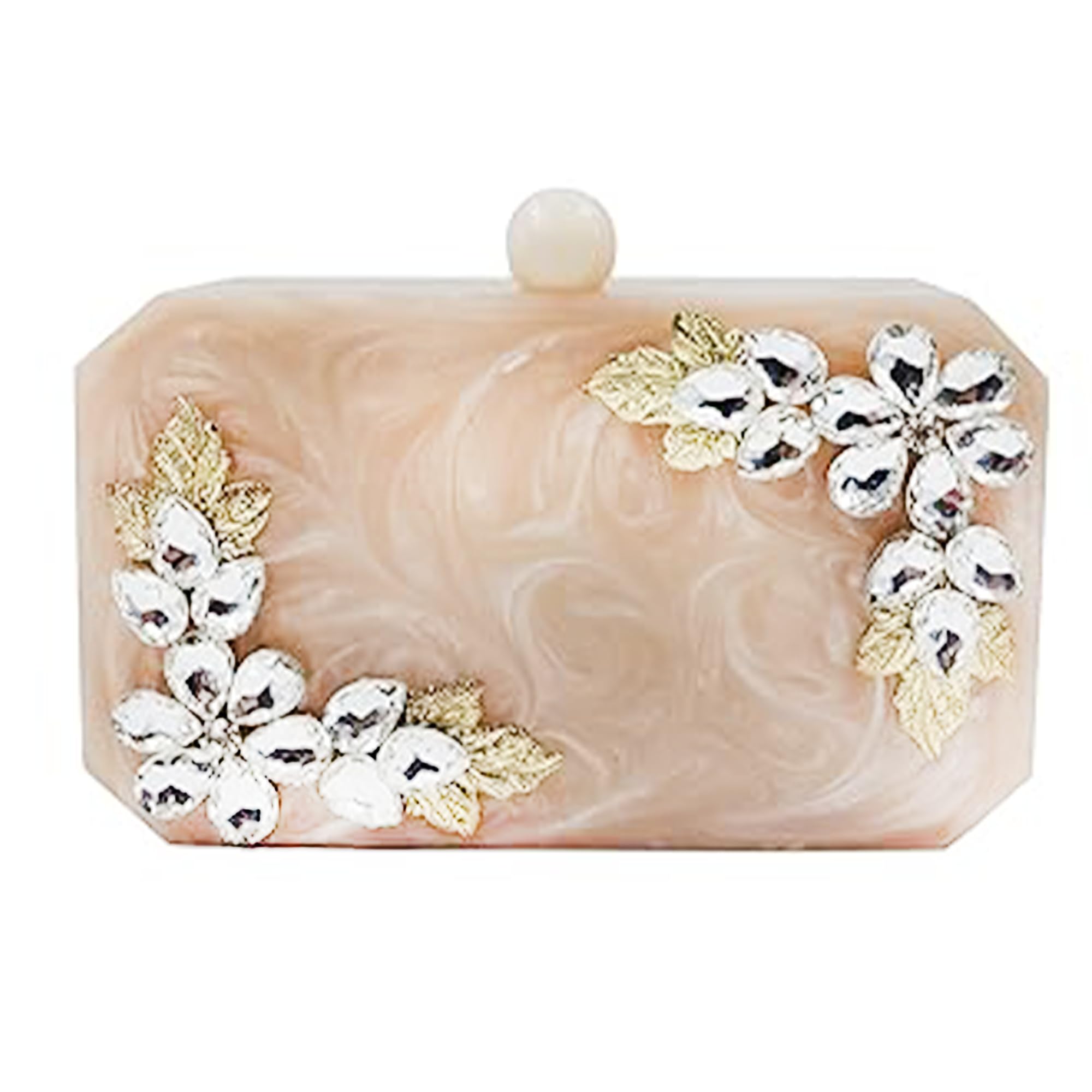 resin clutch Clutch Bag Hand Bag Acrylic Clutches for Women Bridal Clutches for Wedding Celebrities Party Evening Marble Purse Floral Bridal Clutch Bag For Women's & Girl-image-23