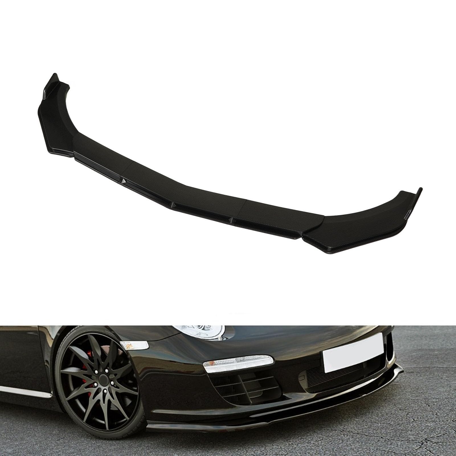 Splitter per Labbro del Paraurti Anteriore per Auto, Splitter per Spoiler per Paraurti Anteriore da 5 Pezzi da 110 a 140 Cm Kit Corpo per Labbra Universale per Auto per la (stile