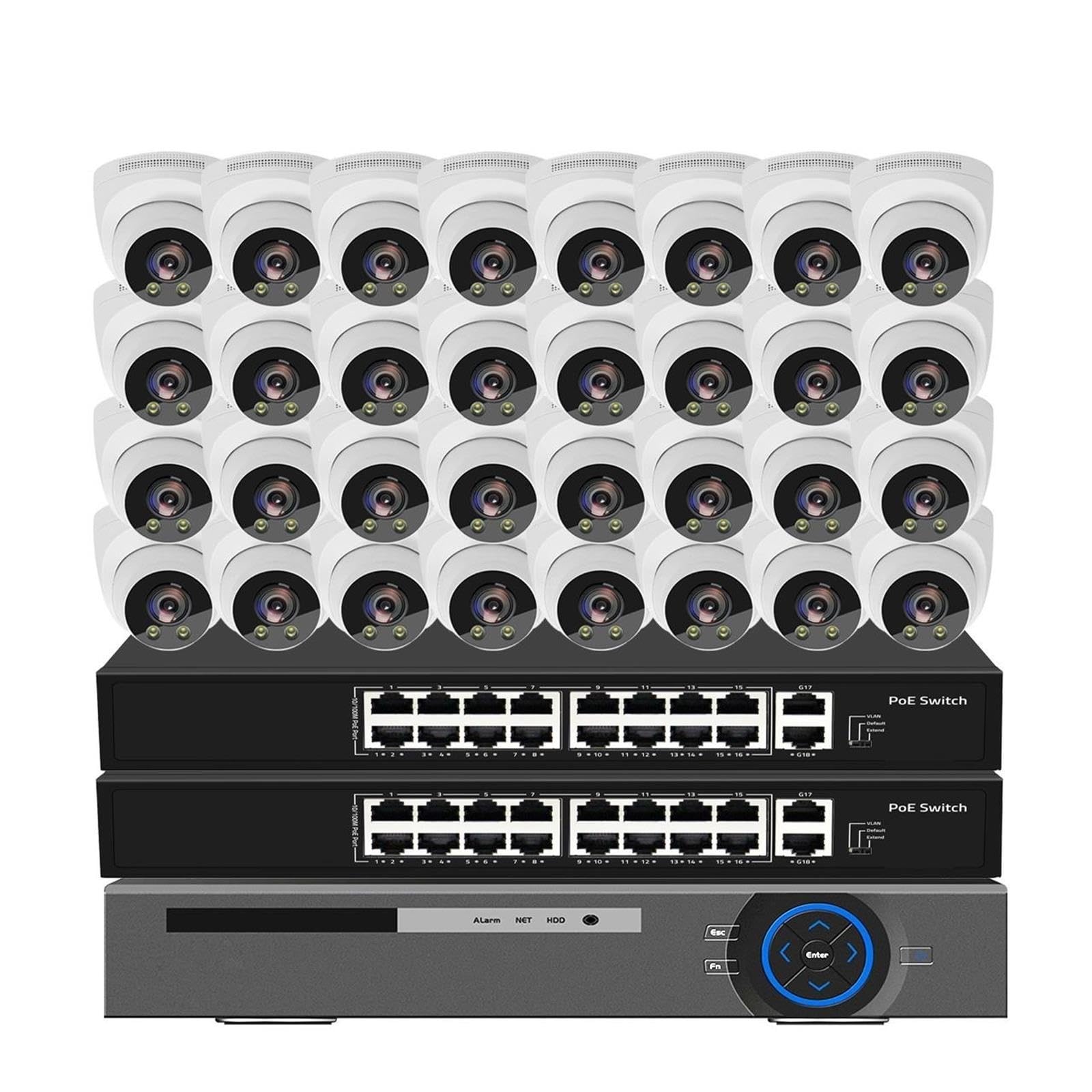 Sistema di telecamere di sicurezza a cupola PoE 32CH 4K 8MP