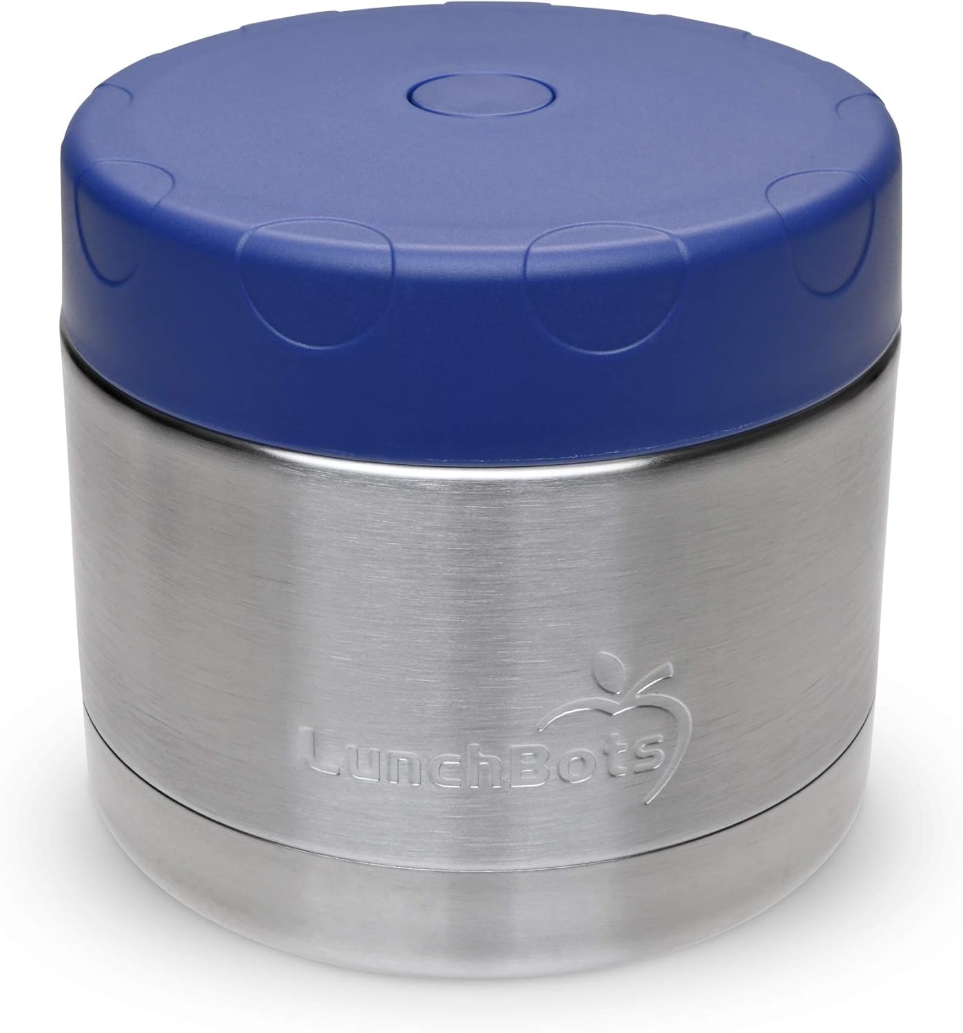 LunchBots 12oz Insulated Food Jar Stainless Steel Wide Mouth - Container With Vented Lid - Keeps Contents Hot or Cold for Hours - Leak-Proof Portable Thermal Food Jar is Ideal for Soup - Navy - Thumbnail 2