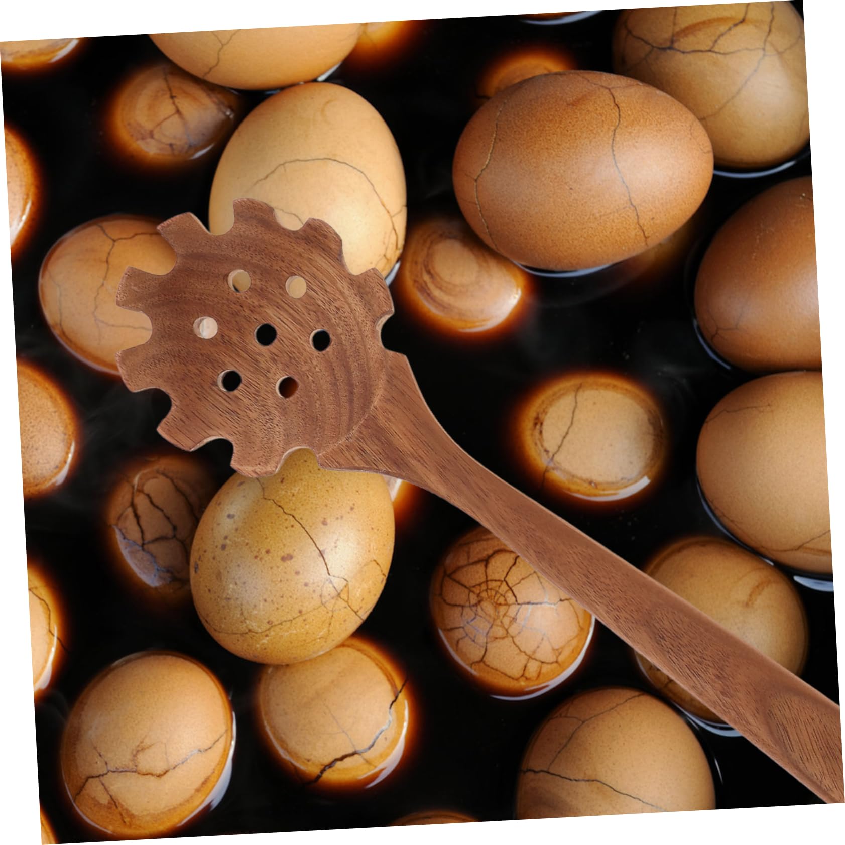 Cabilock 8 Piezas Cuchara para fideos con mango largo espátula de cocina utensilios para servir comida cucharas de madera utensilios de cocina de madera espátula de madera espátula para wok