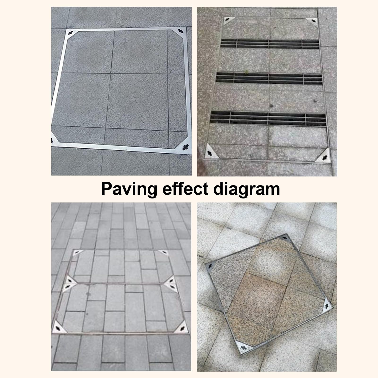 inless stalowa niewidoczna osłona włazu i e, kwadratowa pokrywa szamba z podstawą na podjazd, patio, do ogrodu (70 x 70 x 5 cm) - wodoodporna, ciężka konstrukcja
