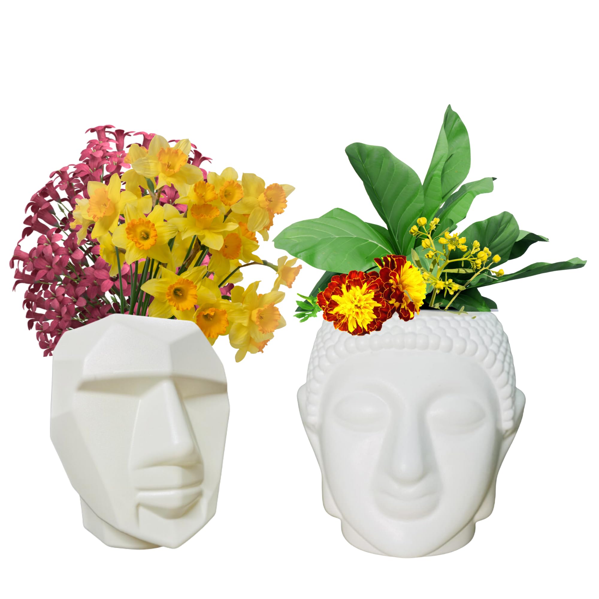 See full amazon price history chart for MUDDSTYLES Plastic White Buddha Pot 8" Face Pot 6 inch Flower Pots for Indoor Outdoor Table Top Bedroom Decoration Plant Container Set (Pack of 2, Plastic) MUDDSTYLES Plastic White Buddha Pot 8" Face Pot 6 inch Flower Pots for Indoor Outdoor Table Top Bedroom Decoration Plant Container Set (Pack of 2, Plastic) (B0CBC4M5XG) Amazon Price History, Amazon Price Tracker