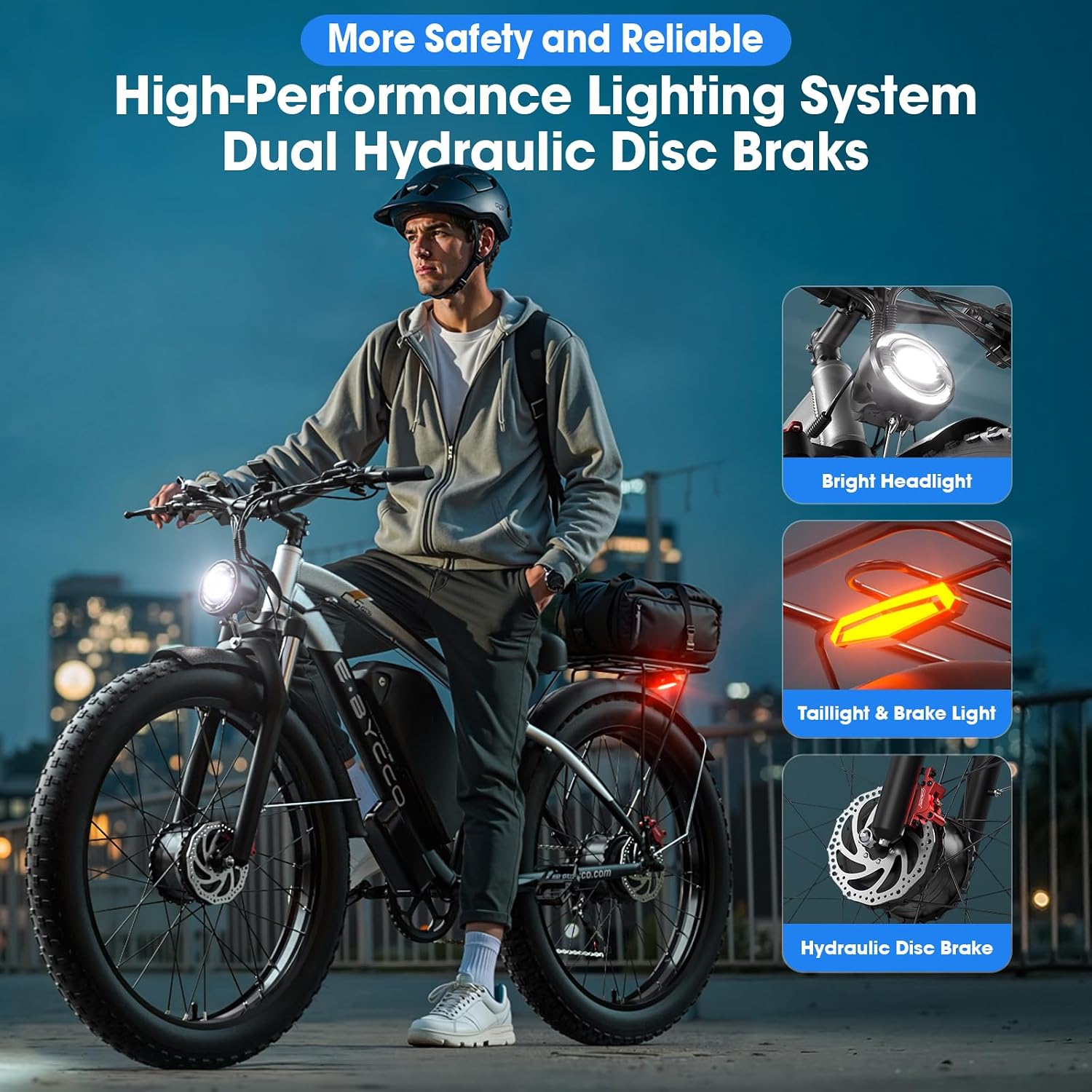 6000W Peak Dual Motor Electric Bike for Adults, 24" Fat Tire Ebikes 52V 32AH, Fast 45 MPH, 100 Miles Long Range, Hydraulic Brake, Pedal Assist Electric Bicycle for Off-Road Mountain Snow Commuter