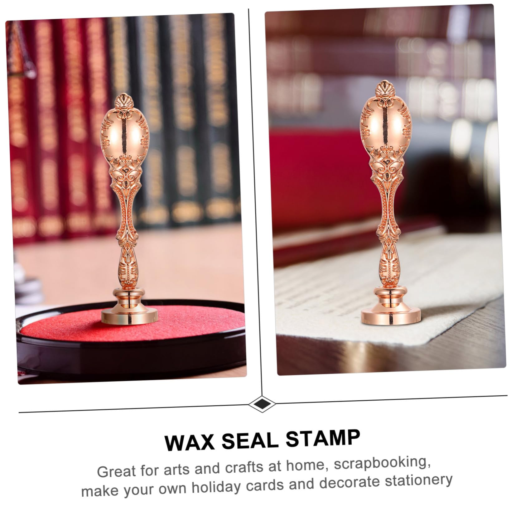 VILLCASE 3stücke Retro Siegelstempel Mit Metallgriff Wachs Siegelstempel Für Einladungen Briefe Scrapbooking Und Dekoration Rosen Pfau-design Für Feste Und Besondere Anlässe