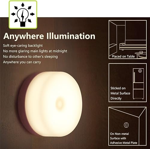 Miniatura 6 de Luz nocturna para bebé mini luz táctil recargable RTSU luces LED nocturnas inalámbricas para niños lámpara de noche portátil para lactancia lámpara