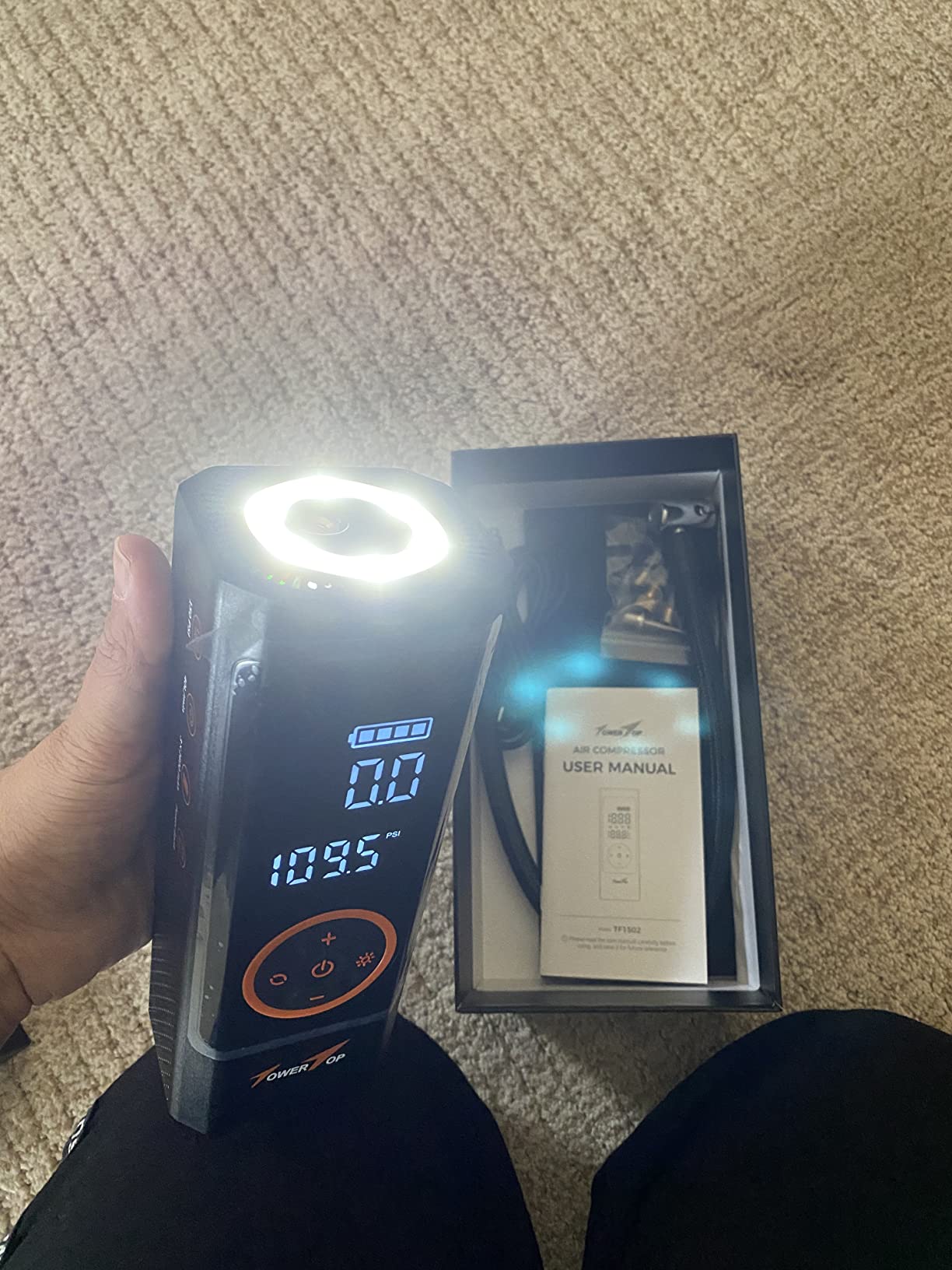 17/mo Finance TowerTop Tire Inflator Portable Air Compressor 2.5X