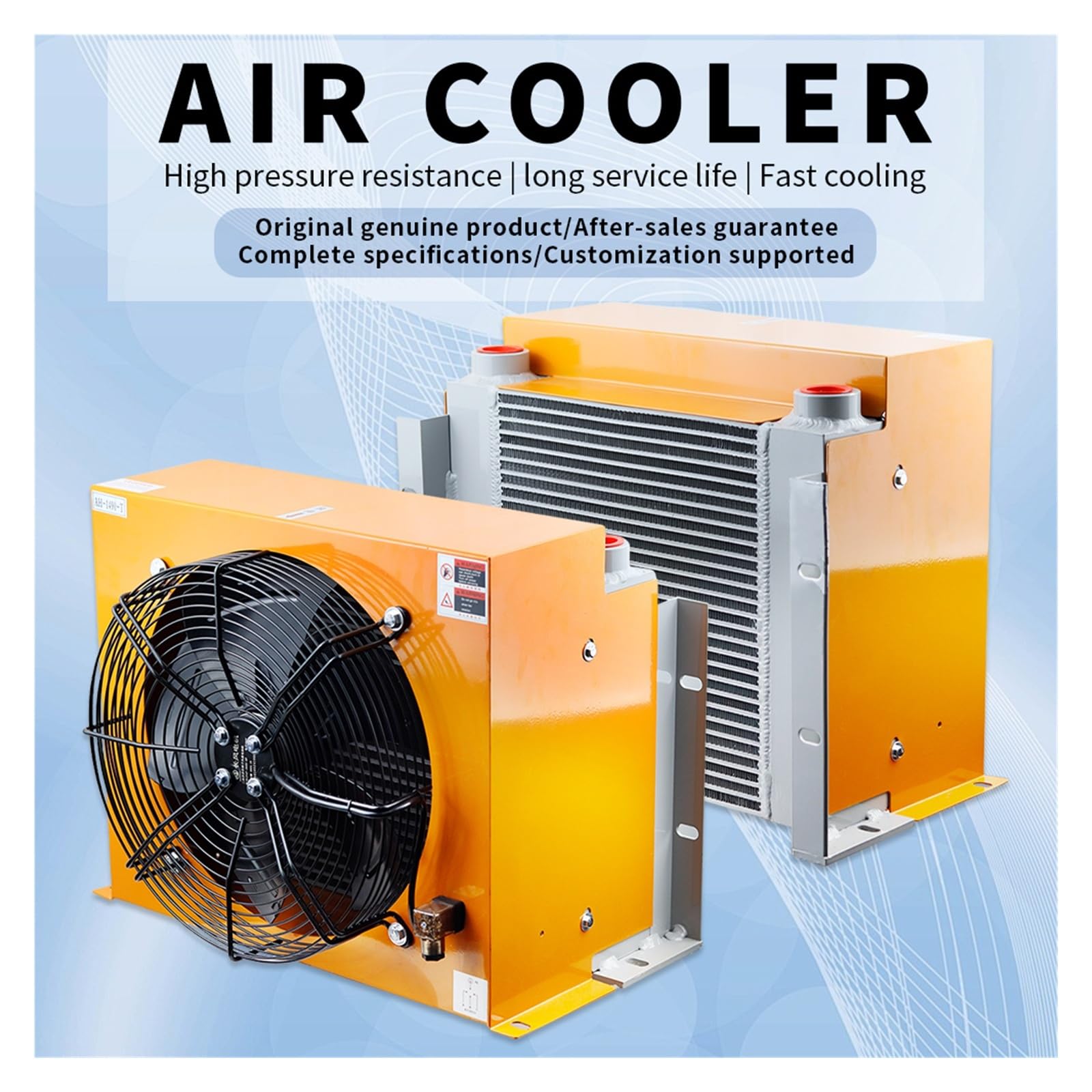 Enfriador de Aceite hidráulico AH1490T-CA 250 L/min Radiador refrigerado por Aire 135 W CA/CC Soldadura precisa y Ventilador eficiente Absorción de Impactos