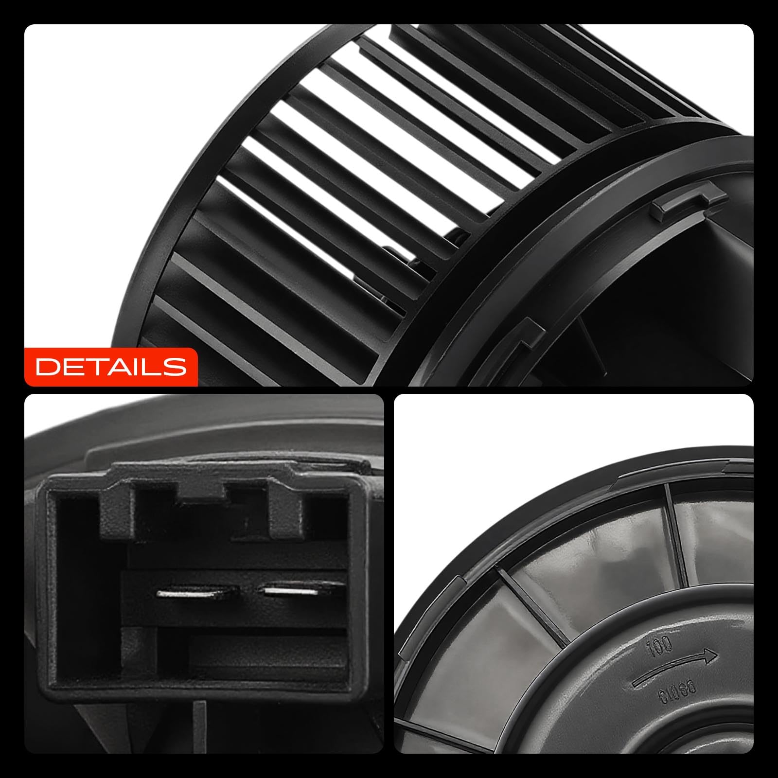 A-Premium Motor de ventilador delantero HVAC con jaula de ventilador | Compatible con Ford Escape 2013-2019, Focus 2012-2018, Transit Connect 2014-2022, C-Max 2013-2018 y Lincoln MKC 2015-2019