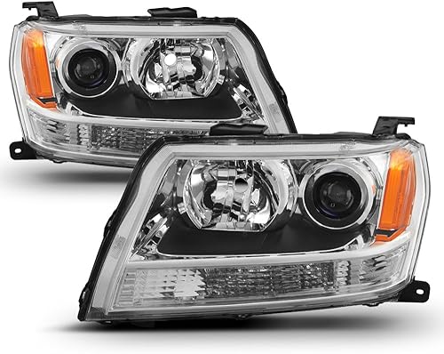 ACANII - Faros delanteros para Suzuki Grand Vitara 2006 2007 2008, faros delanteros del mercado de accesorios para conductor + lado del pasajero